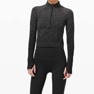 lululemon rest less cropped half zip